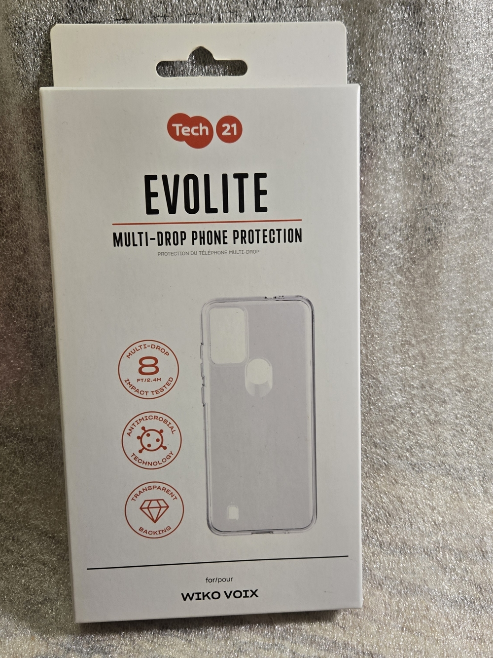 Tech21 Evolite Clear Multi-Drop Phone Case for Wiko Voix